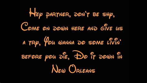 down in new orleans lyrics princess and the frog